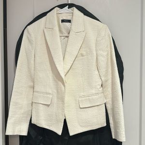 NWOT Theory Tweed Blazer White Size 2